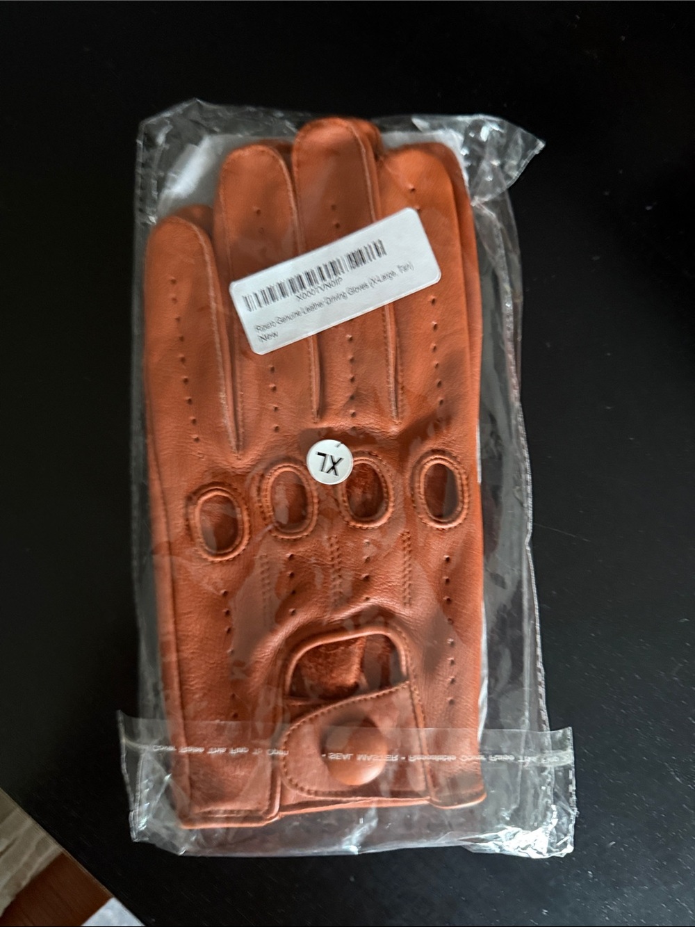 Riparo Genuine Leather Driving Gloves Mens X-Large Tan New Sealed Perforated